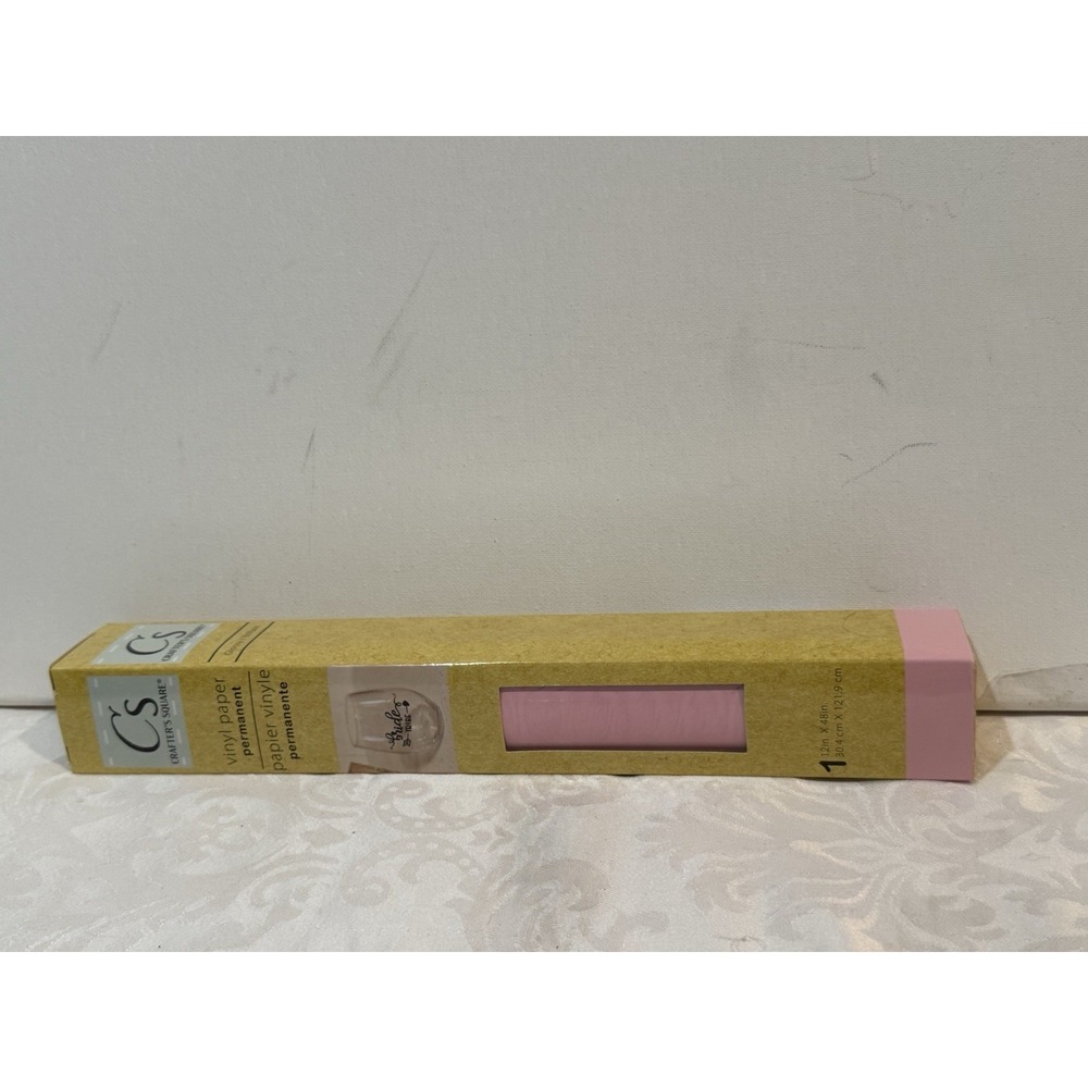 Crafter's Square Vinyl Paper Permanent Pink Total 4 NIB 12x 48